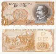 *10 Escudos Čile 1973-74, P143 UNC - Kliknutím na obrázok zatvorte -